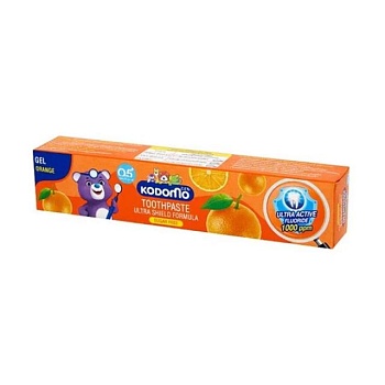 фото дитяча зубна гель-паста kodomo ultra shield formula апельсин, 40 г