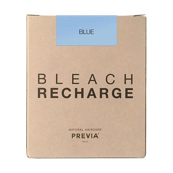 фото освітлювальна пудра для волосся previa blue bleach powder recharge, синя, 500 г (змінний блок)