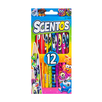 фото набір ароматних олівців scentos фантазія, 12 кольорів, від 3 років (40515)