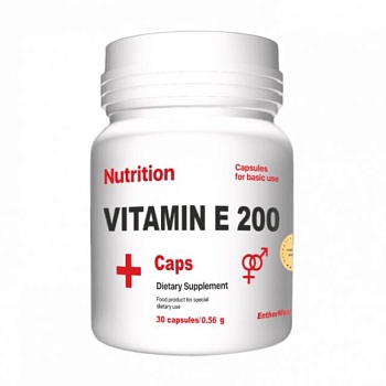 фото дієтична добавка вітаміни в капсулах ab pro enthermeal vitamine e 200 + caps, 30 шт