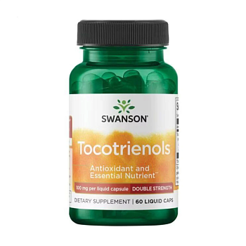 фото дієтична добавка в капсулах swanson tocotrienols токотрієноли, 100 мг, 60 шт