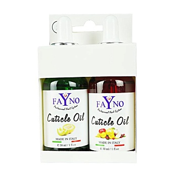 фото набір олій для кутикули fayno cuticle oil 2 (диня + фруктовий мікс), 2*30 мл