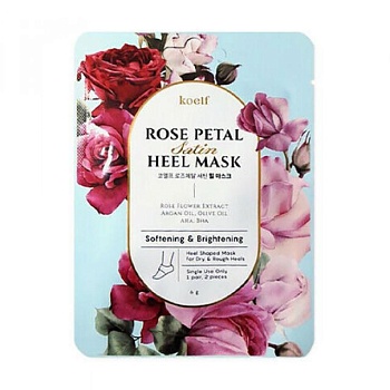 фото пом'якшувальна маска для п'ят koelf rose petal satin heel mask, 6 г